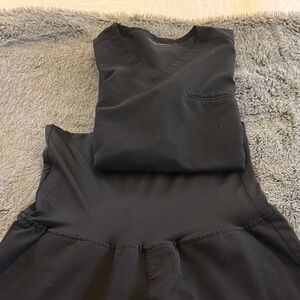 Mandala Size small Maternity scrubs Navy and Black.